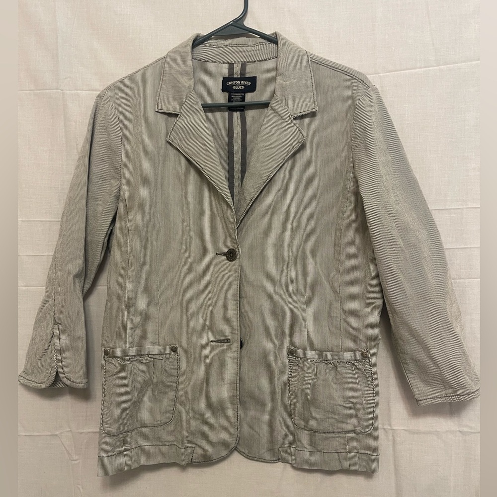 Canyon River Blues Light Gray Blazer L